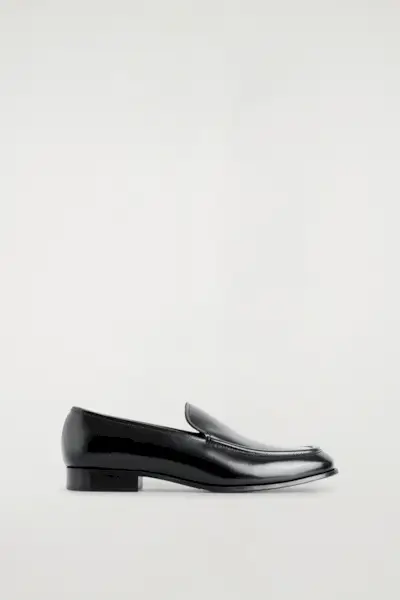 Polished-Leather Loafers