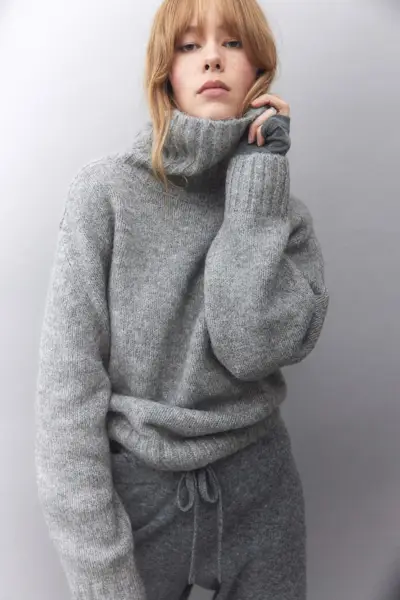 Oversized Polo-Neck Jumper