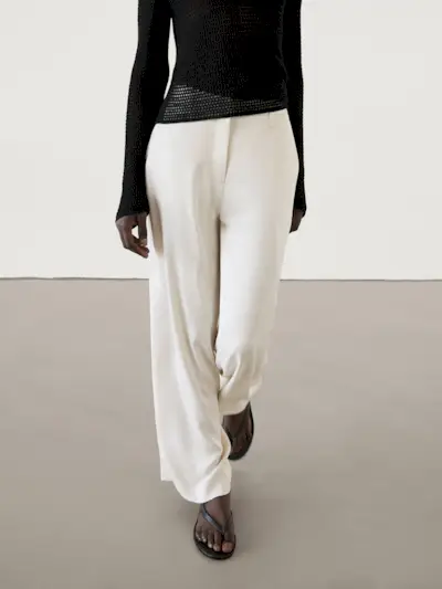 Wide Leg Satin Trousers