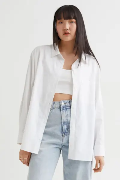 H&M + Oversized Cotton Shirt