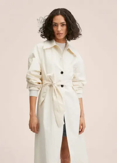 Mango + Puffed Sleeves Trench