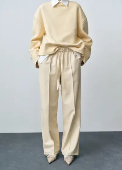 Wide Leg Leather-Effect Pants - Women | Mango Usa