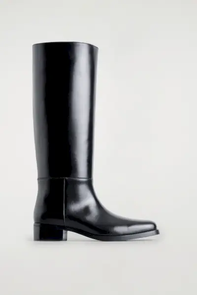 Leather Knee-High Boots
