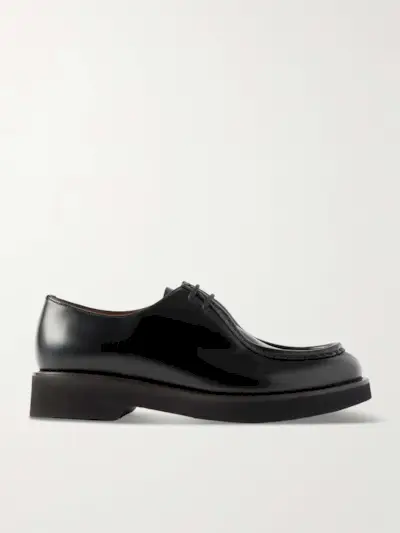 Nelly Glossed-Leather Derby Shoes