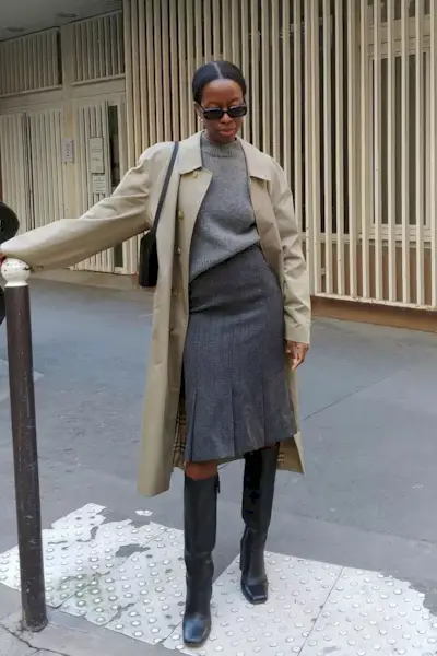 woman wearing knee-high boots