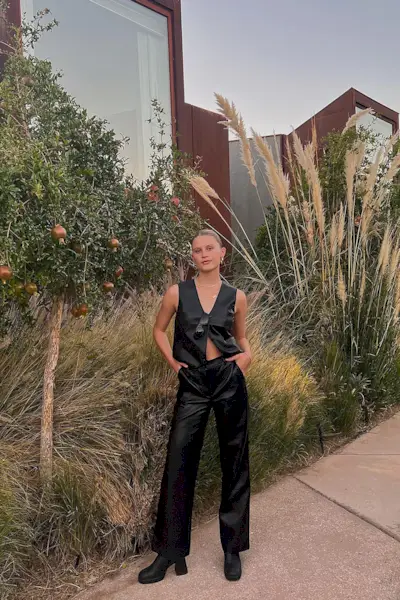 woman wearing ankle boots