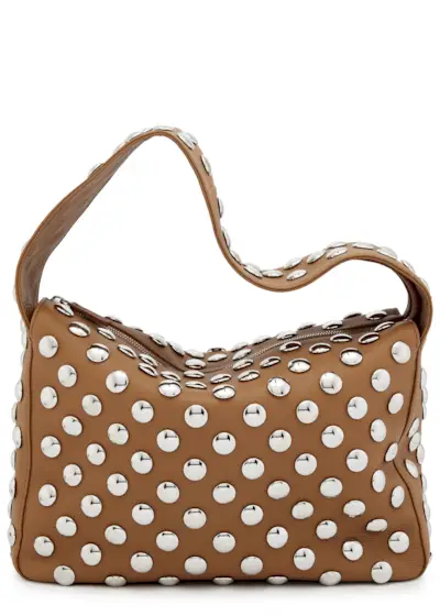 Elena Studded Leather Shoulder Bag