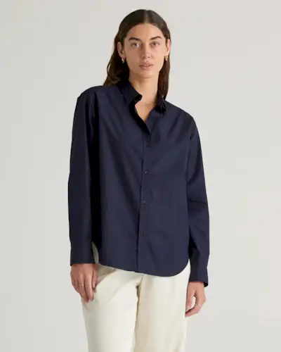 Quince, 100% Organic Cotton Poplin Long Sleeve Shirt