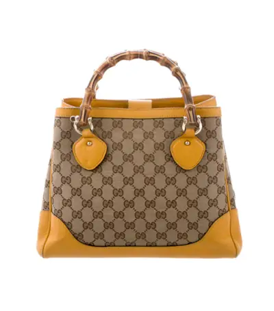 Gucci + GG Canvas Diana Bamboo Tote
