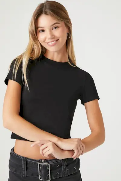 Forever 21 + Cropped Crew Tee