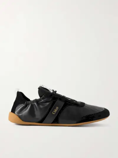 Kick Suede and Leather Sneakers