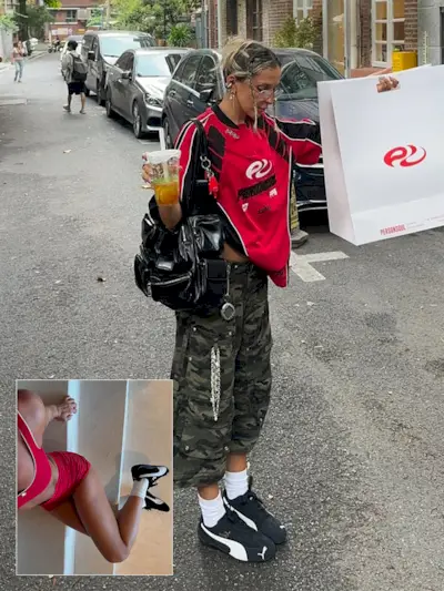 a collage of influencer images highlighting the shoe trends that will be most popular in 2025