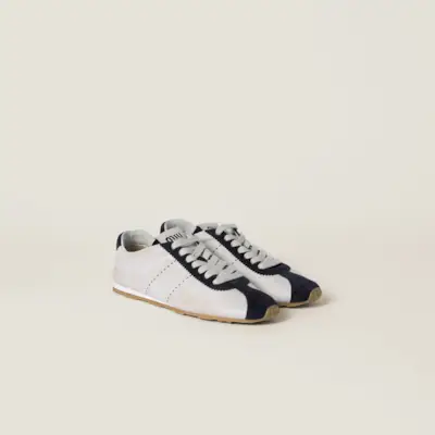 Plume Nappa Leather and Suede Sneakers