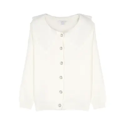 Olivia Rubin + Courtney Embroidered Stretch-Knit Cardigan
