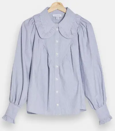 Top + Star Collar Ruffle Blouse