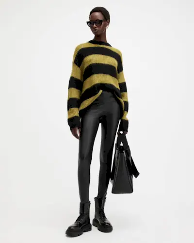 Cora High-Rise Faux Leggings