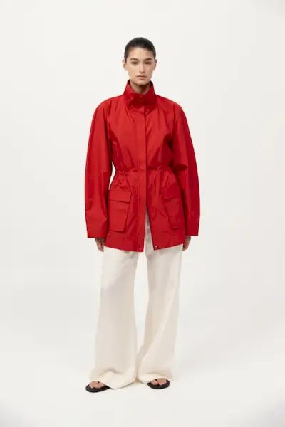 Paper Taffeta Parka - Red