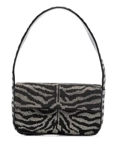 Tommy Beaded-Zebra Pattern Shoulder Bag