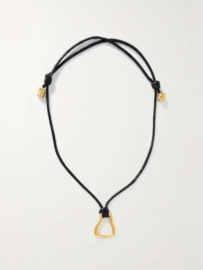 + Net Sustain the Mini Link of Wanderlust Gold-Plated Cord Necklace