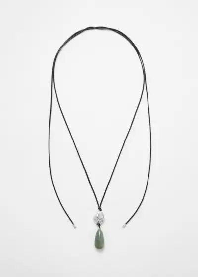 Cord Stone-Pendant Necklace