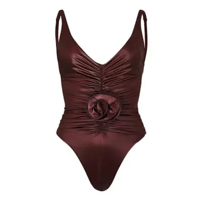 Magda Butrym Ruched Flower Swimsuit