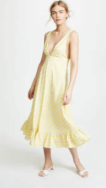 Line & Dot + Ali Ruffled Hem Dress