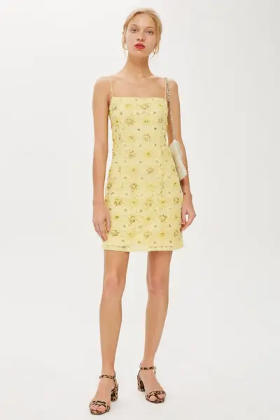 Topshop + Bead and Lace Slip Dress