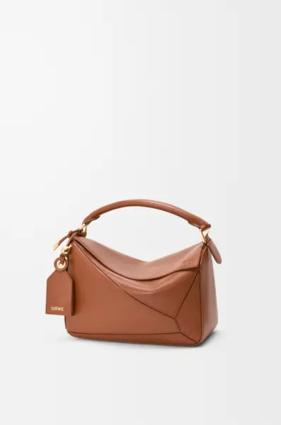 Puzzle Edge Small Textured-Leather Shoulder Bag