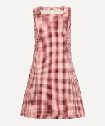 Emma Red Gingham Shift Dress