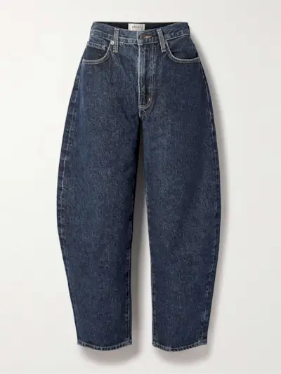 Balloon High-Rise Barrel-Leg Jeans