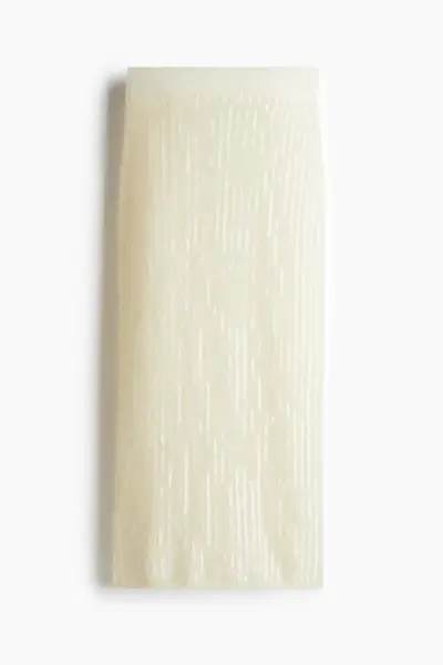 Sequined Mohair-Blend Skirt