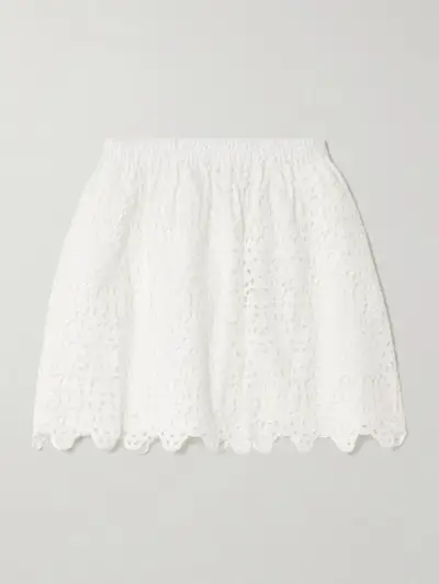 White broderie skirt