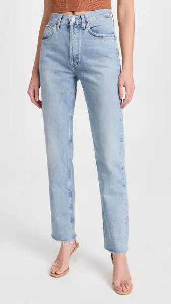 Agolde + Mid Rise Vintage Straight Leg Jeans
