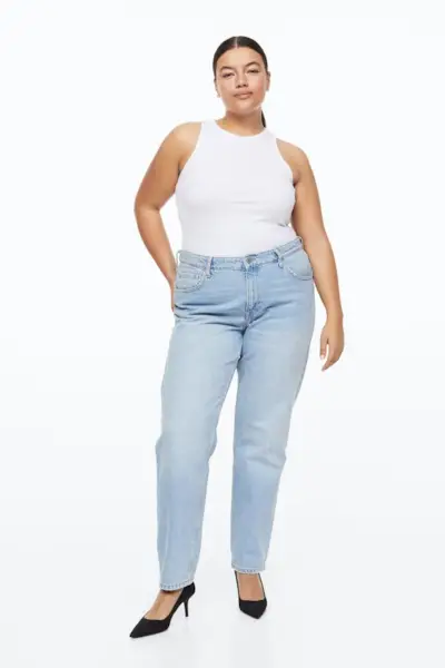 H&M + Straight Regular Jeans