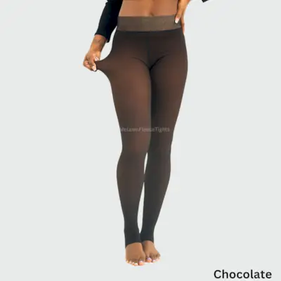Melanin Fleece Tights, Sheer Tone Effect