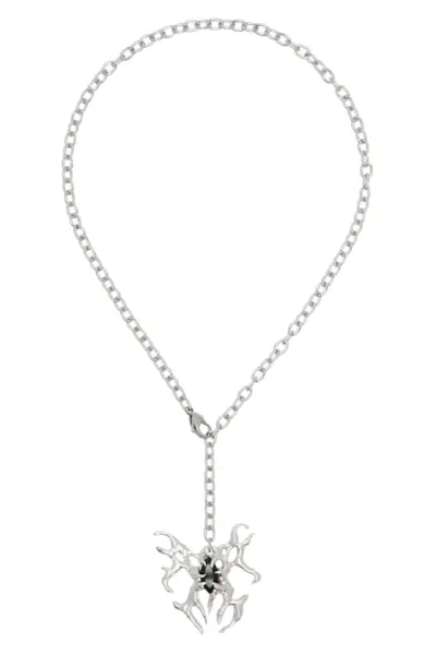 Harlot Hands Silver Warrior Butterfly Pendant Necklace