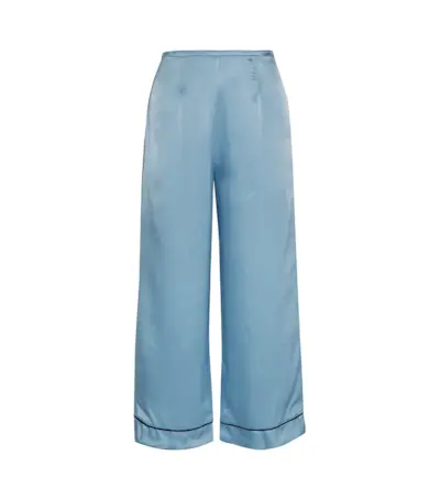 Staud + Pietro Cropped Satin Wide-Leg Pants