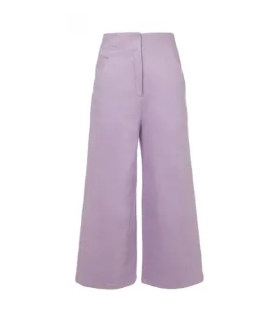 Tibi + Garment Dyed Twill Cropped Wide-Leg Jean