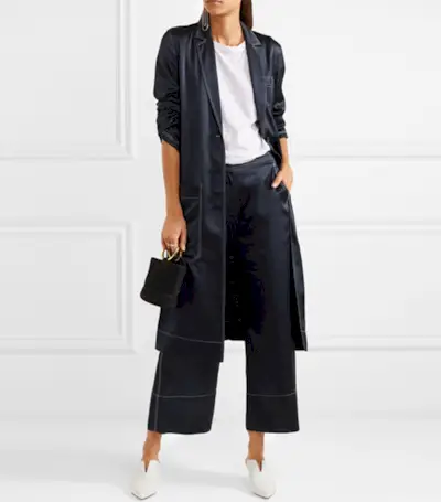 Elizabeth and James + Duke Cropped Satin Pants