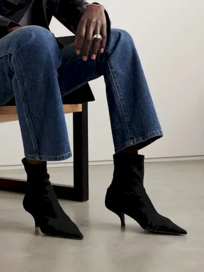 The Heeled Sock Suede Ankle Boots