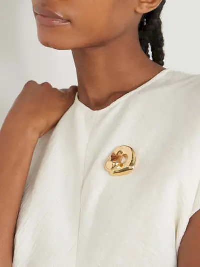 + Simone Bodmer-Turner Gertrude Recycled Gold Vermeil Brooch