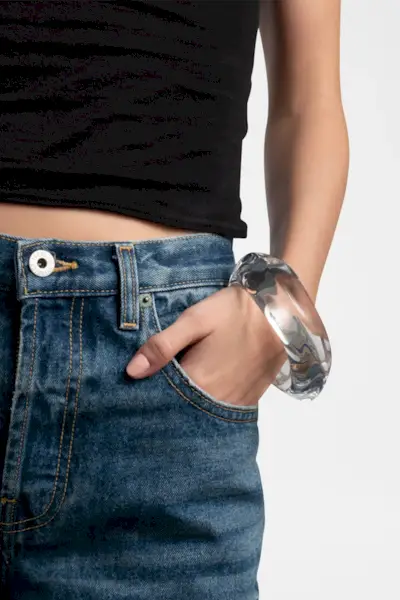 Alexis Bittar Liquid Lucite Wave Bangle Bracelet