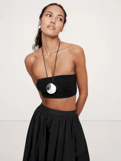 Banana Republic O-Ring Sculpted Medallion Necklace