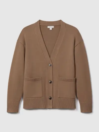 Harper Mink Chunky Knitted Cardigan