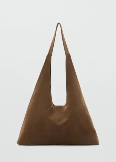 Mango, Leather Shopper Bag