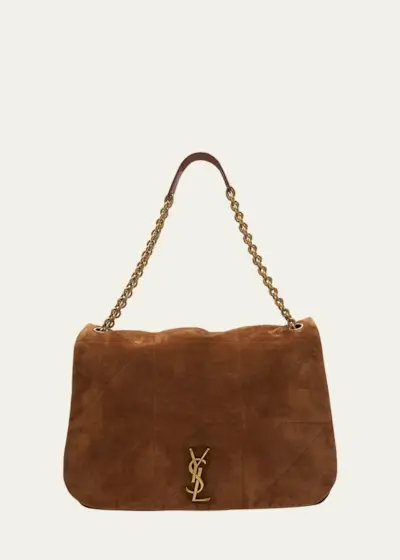 Jamie 4.3 Maxi Ysl Shoulder Bag in Quilted Suede