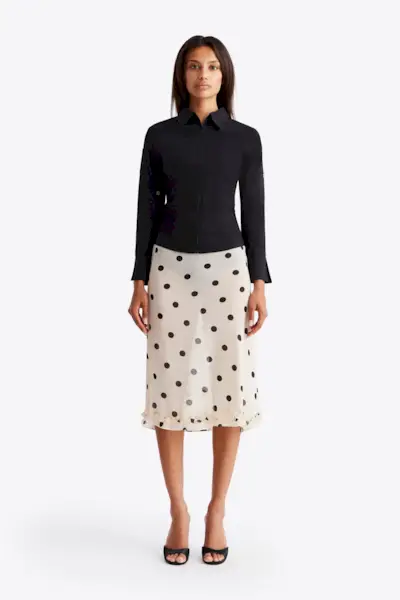 Meadow Skirt - Butter Polka Dot