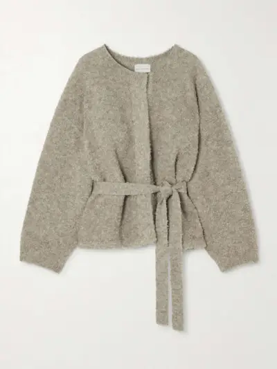 Pod Belted Bouclé Cardigan
