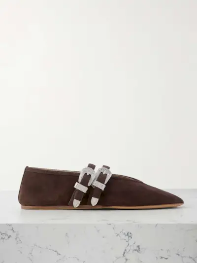Claudia Suede Mary-Jane Ballet Flats