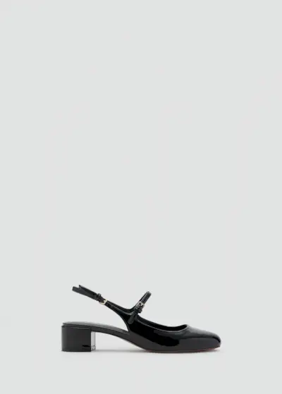 Patent Leather-Effect Block-Heel Shoes - Women | Mango United Kingdom